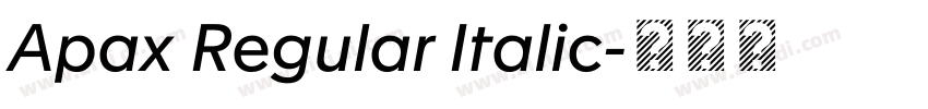 Apax Regular Italic字体转换